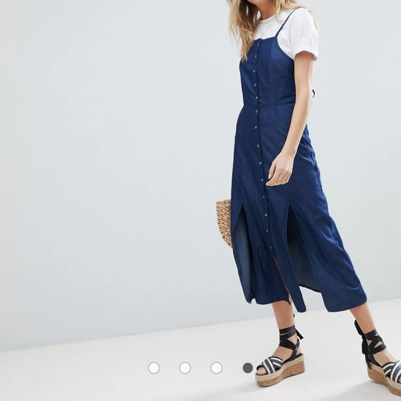 Warehouse midi pinafore dress - Picture 3 of 7